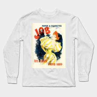 JOB Papier Cigarettes Paris 1889 Art Nouveau Advertisement by Jules Cheret Long Sleeve T-Shirt